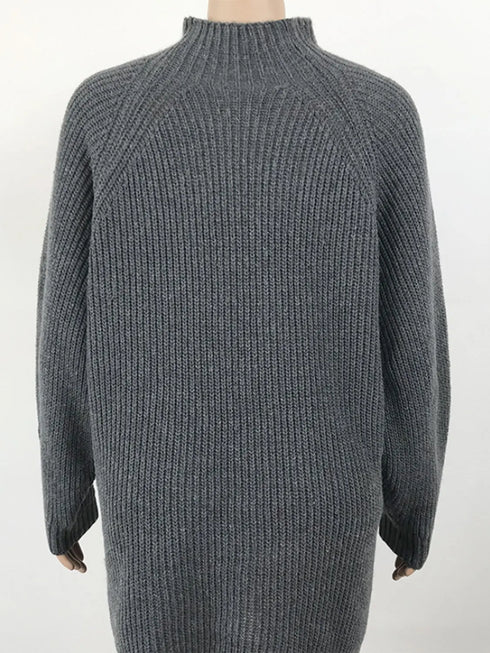 'Indira' Dropped Shoulder Sweater Dress - Celes Fashion